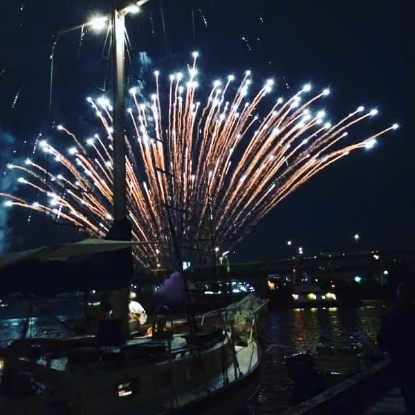 fireworks show on the water